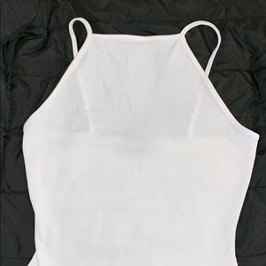 White halter body suit